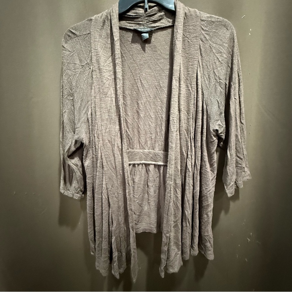 AB Studio Taupe Women's Cardigan Size Medium